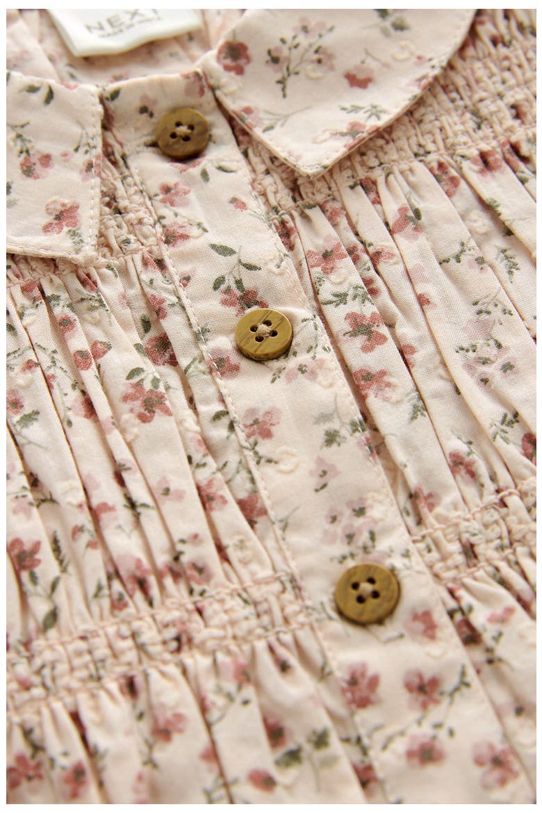 Kids' Floral Cotton Shirtdress, Alternate, color, PINK