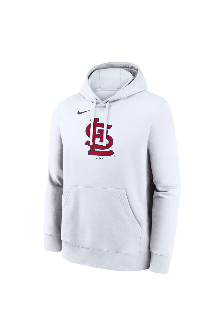 Men's Nike White St. Louis Cardinals Logo Club Hoodie, Alternate, color, White