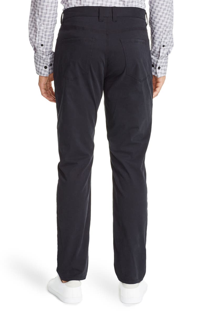 W.R.K Leone Slim Straight Leg Twill Pants, Alternate, color, Black