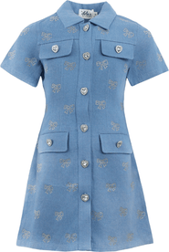 Lola + The Boys Shimmer Bows Denim Dress