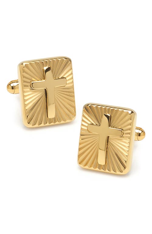 Cufflinks, Inc . Radiant Cross Cuff Links In Gold