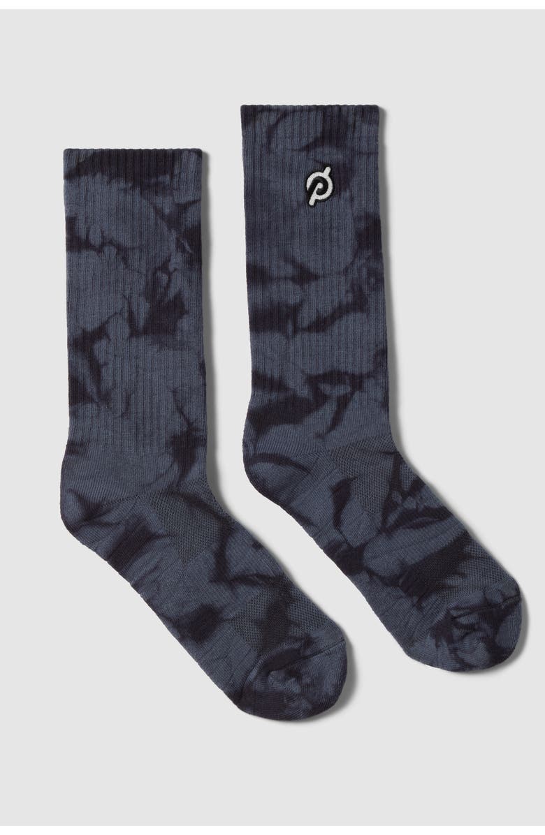Peloton Cotton Garment Dye Socks, Alternate, color, Blue Nights
