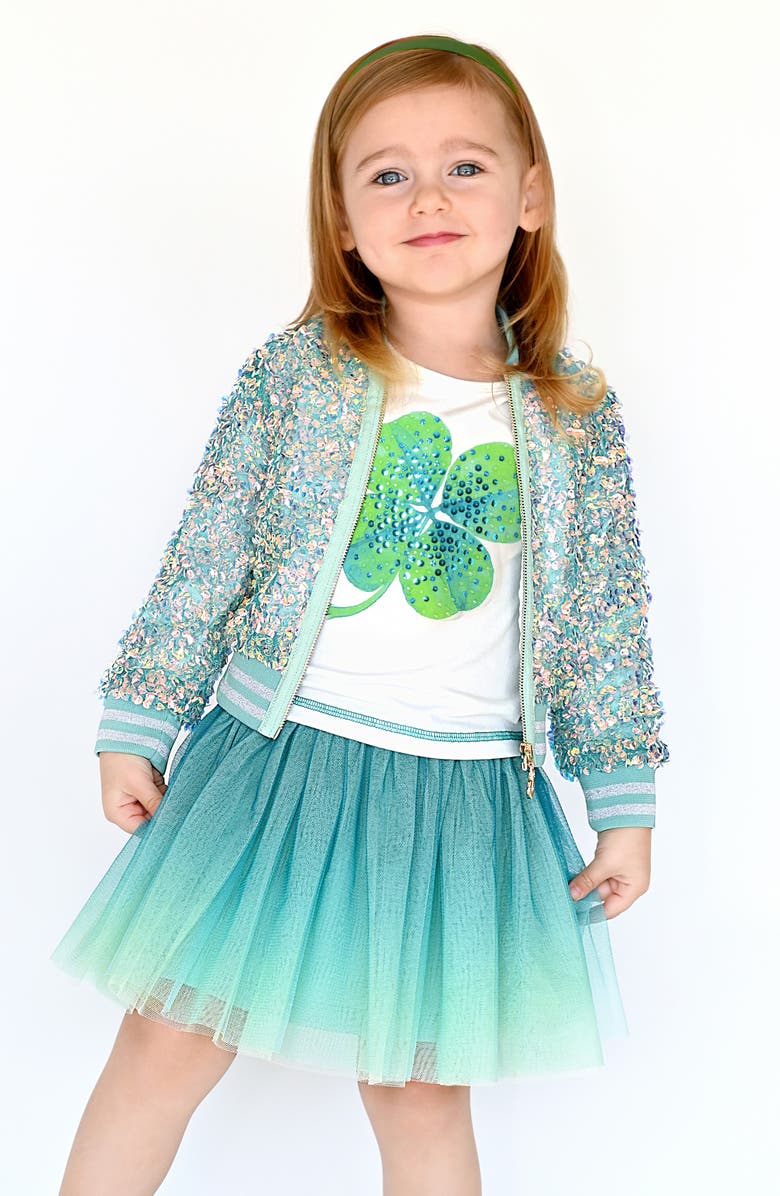 Truly Me Kids' Sequin Bomber Jacket, Alternate, color, 