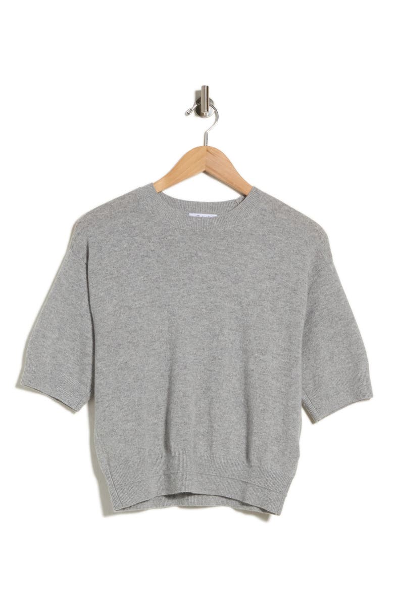 Relaxed Cashmere Sweater T-Shirt, Main, color, LIGHT HEATHER GREY