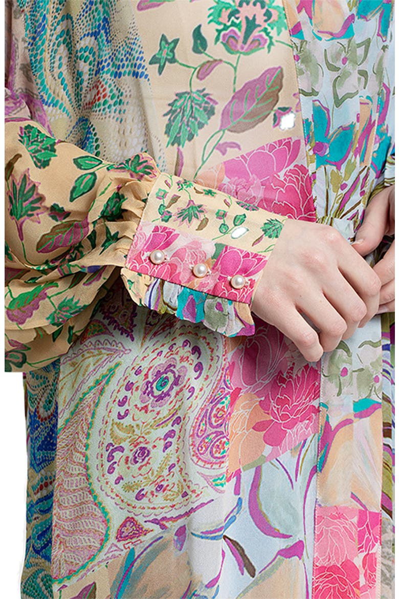 Floral Print Cover-Up Kaftan, Alternate, color, MULTI