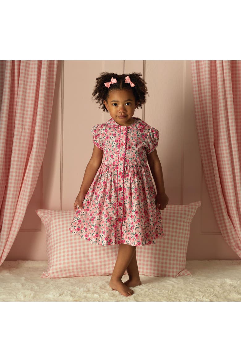 Blossom Flower Button-Front Dress, Alternate, color, Pink