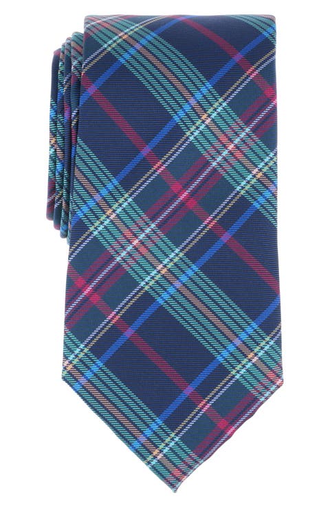 Ted Plaid Silk Blend Tie