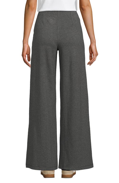 Lands' End Starfish High Rise Palazzo Pants In Charcoal Heather