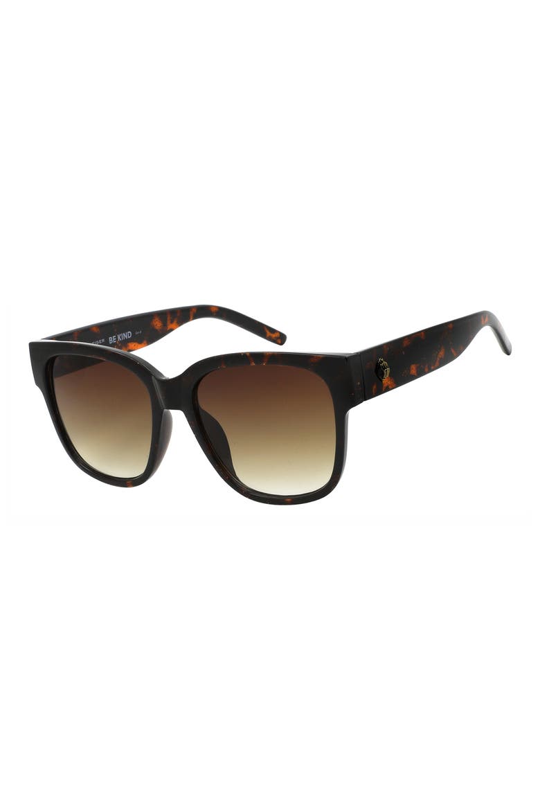 55mm Gradient Square Sunglasses, Alternate, color, GLITTER HAVANA