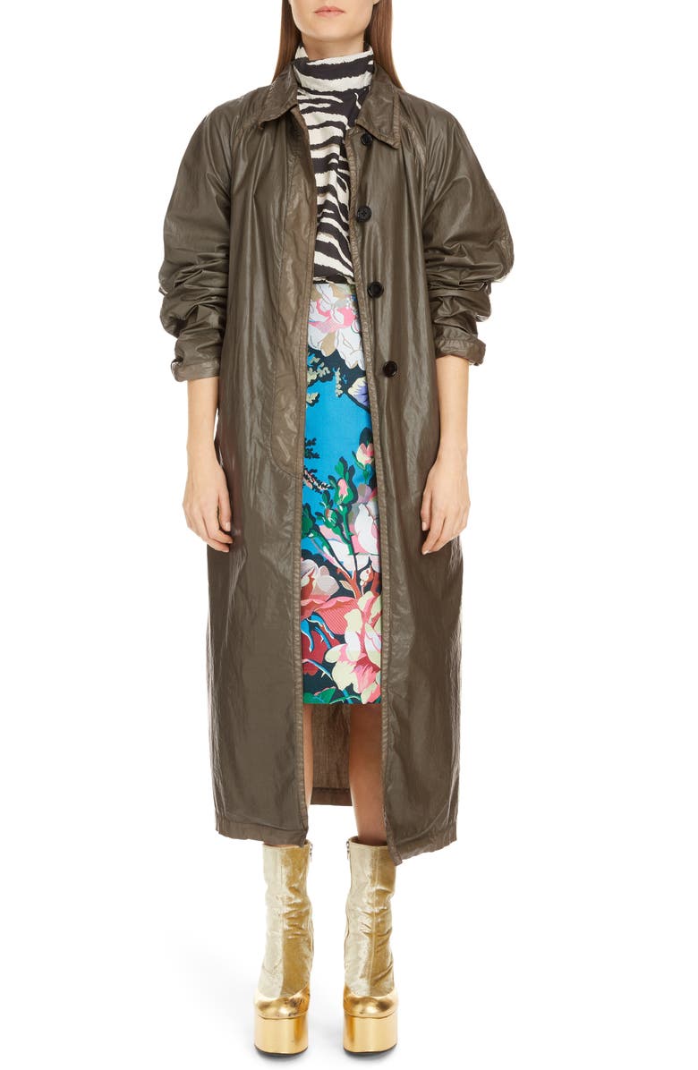 Dries Van Noten Ready Coated Cotton Coat, Main, color,