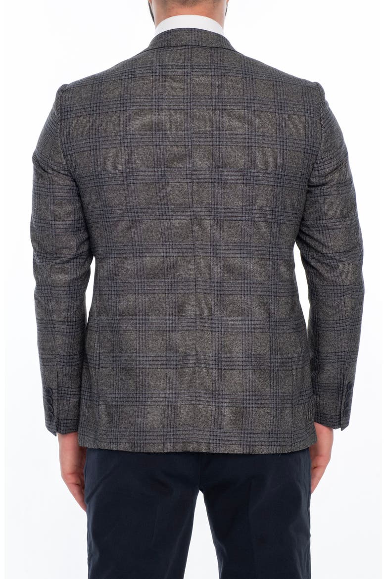 Plaid Sport Coat, Alternate, color, BLACK