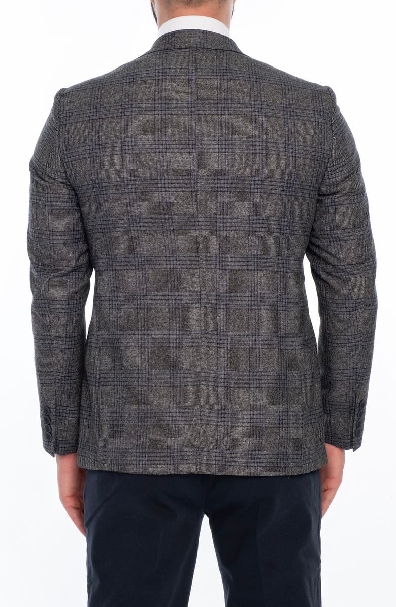 VELLAPAIS Plaid Sport Coat, Alternate, color, Black