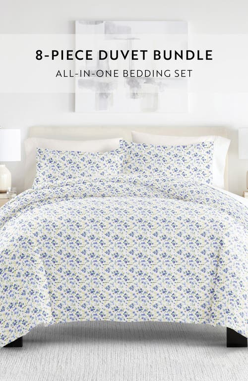 Homespun Bundle Duvet Set In Blue Blossoms