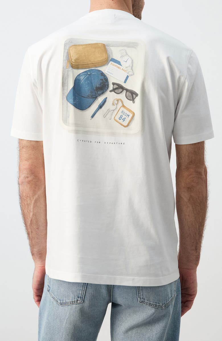 MANGO Departure Cotton Graphic T-Shirt, Alternate, color, White