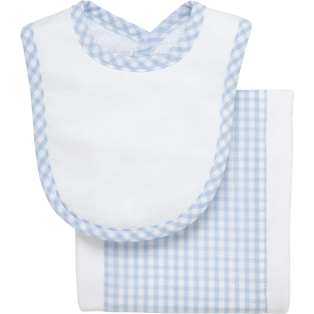 3 Marthas Big Check Drooler Bib & Burp Set