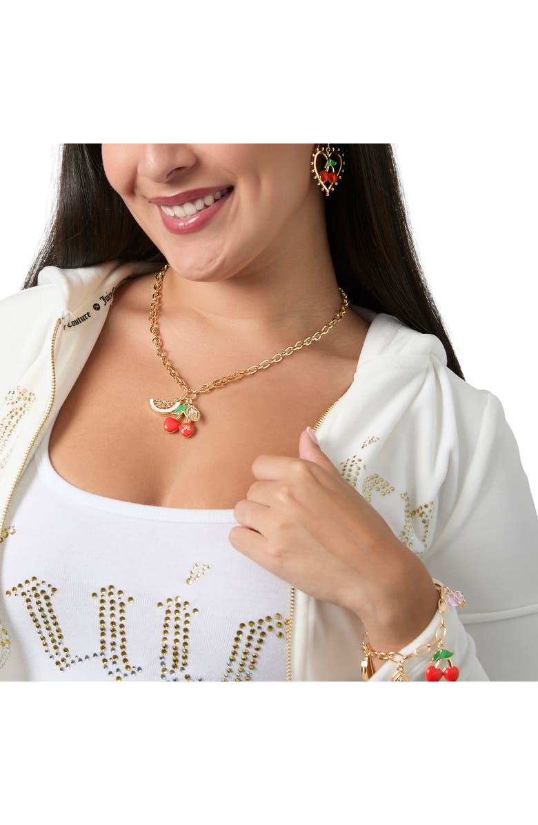 Juicy Couture Cherry
Fruit Charm Bracelet, Alternate, color, Gold Tone