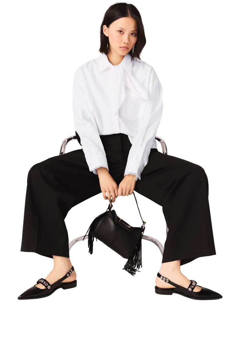 Balloon suit trousers, Alternate, color, Black