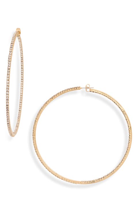 Pavé Hoop Earrings