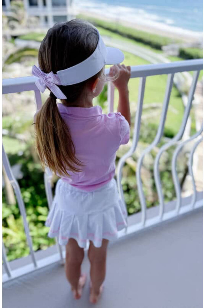 Tennis Bow Visor, Alternate, color, White