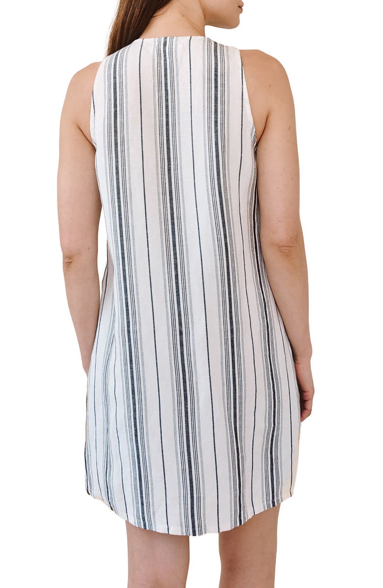 Bella Dahl Stripe Lace-Up Sleeveless Minidress, Alternate, color, Boardwalk Stripe