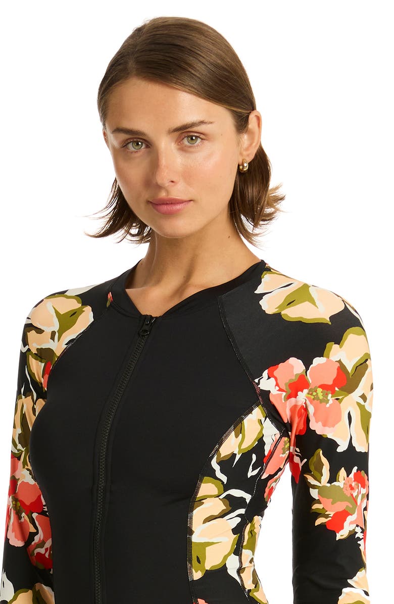 Sea Level Juniper Long Sleeve Multifit One-Piece Swimsuit, Alternate, color,