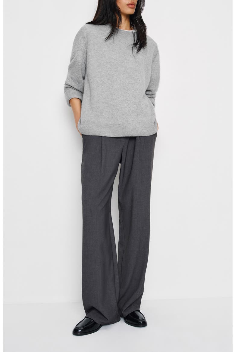 Oversize Cashmere & Wool Sweater, Alternate, color, GRANITE