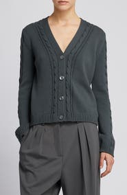 MM by Max Mara Master Cable Stitch Cardigan