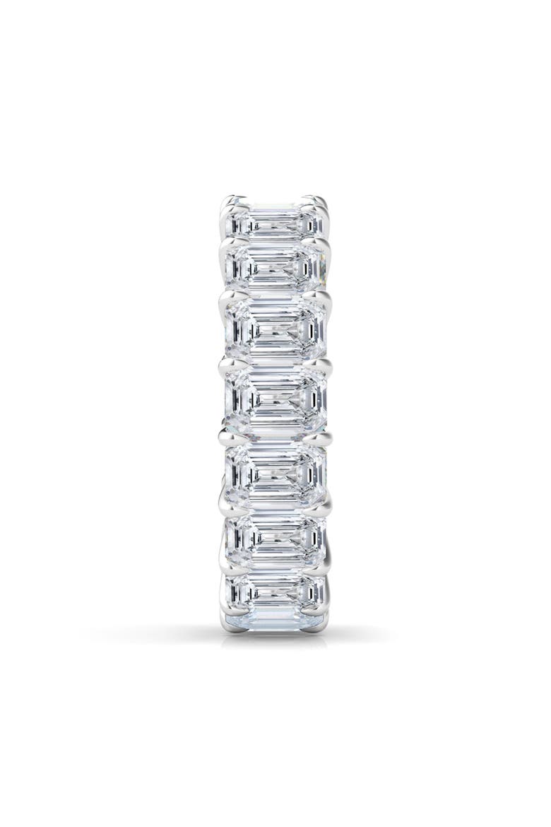 Emerald Cut Lab Created Diamond 18K Gold Eternity Band, Alternate, color, WHITE GOLD