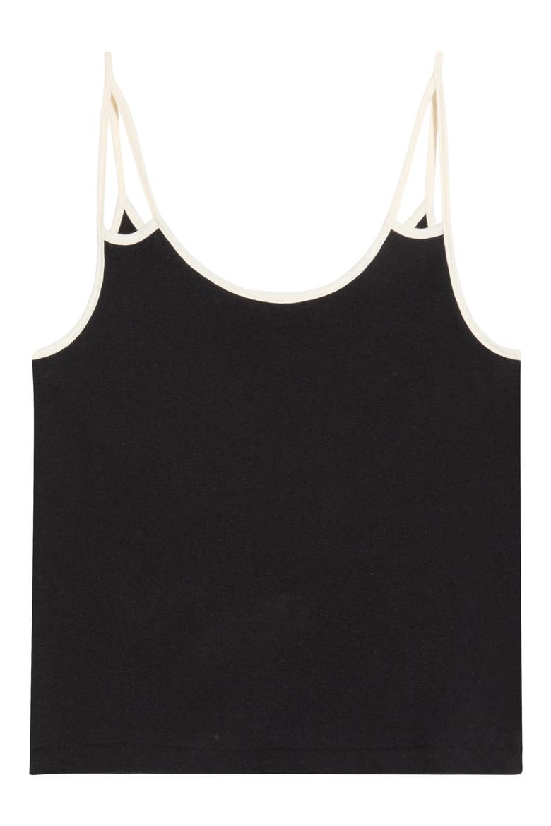 Gemini Reversible Spaghetti Strap Tank, Alternate, color, BLACKWVWHITE