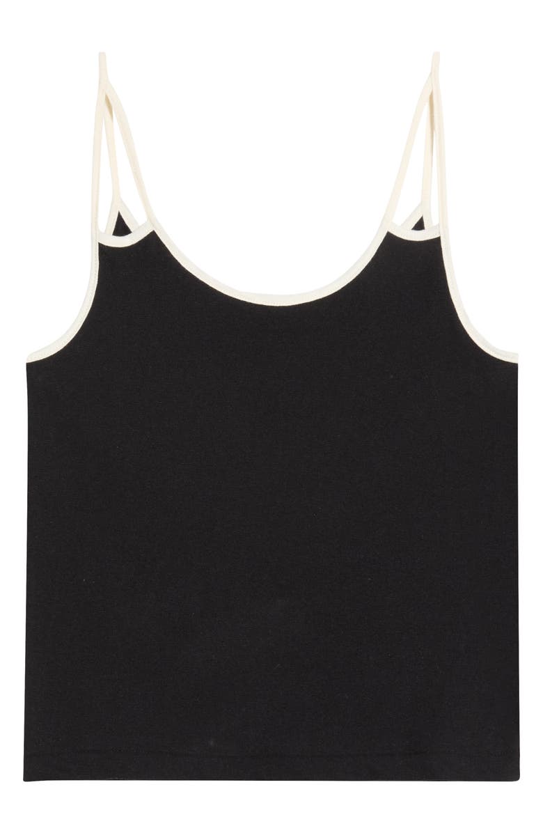 Re/Done Gemini Reversible Spaghetti Strap Tank, Main, color, Blackwvwhite