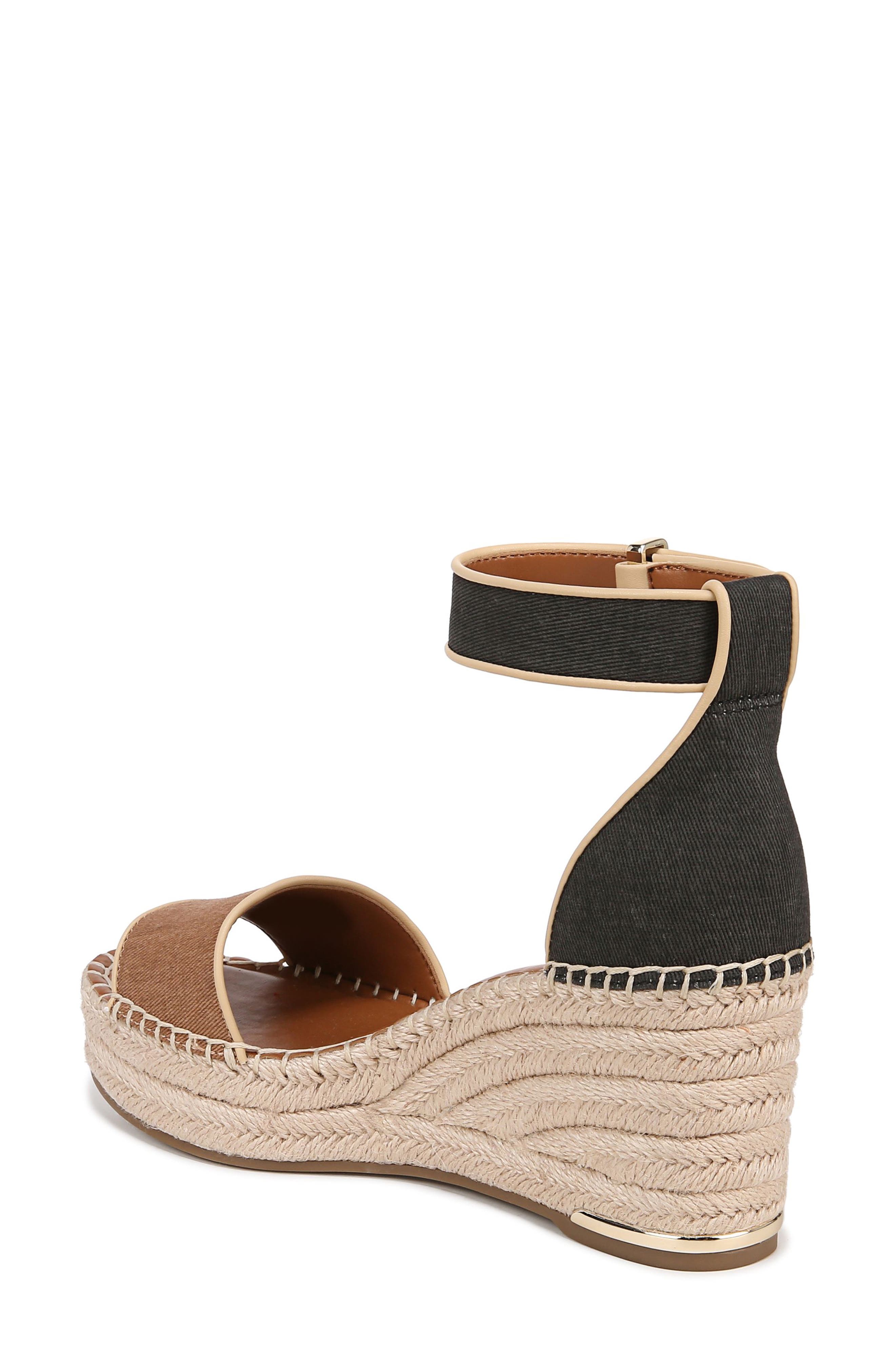 Clemens Ankle Strap Platform Wedge Sandal, Alternate, color, TAN BLACK