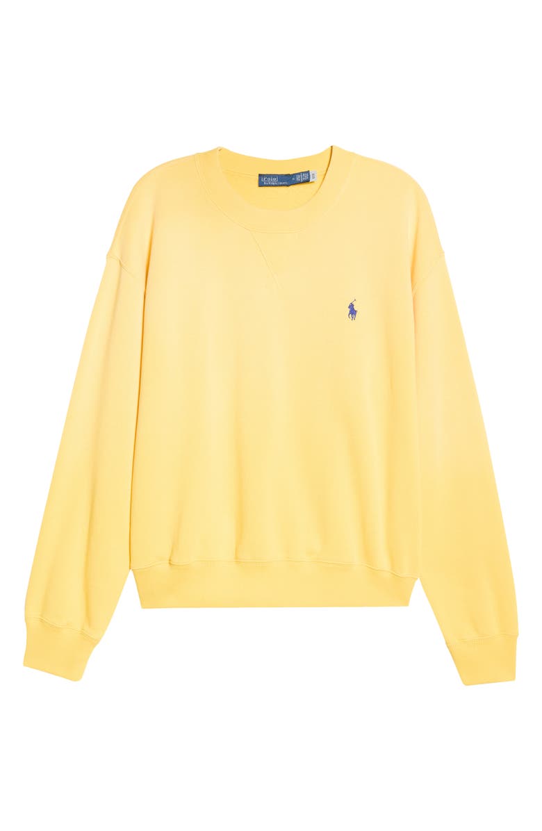 Polo Ralph Lauren Fleece Crewneck Sweatshirt, Alternate, color, Collegiate Yellow