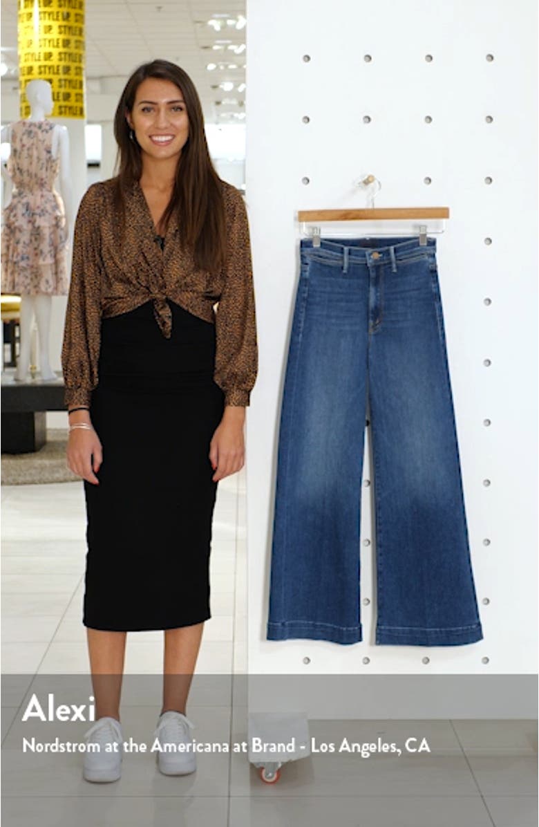 The Swooner Roller High Waist Wide Leg Jeans, sales video thumbnail
