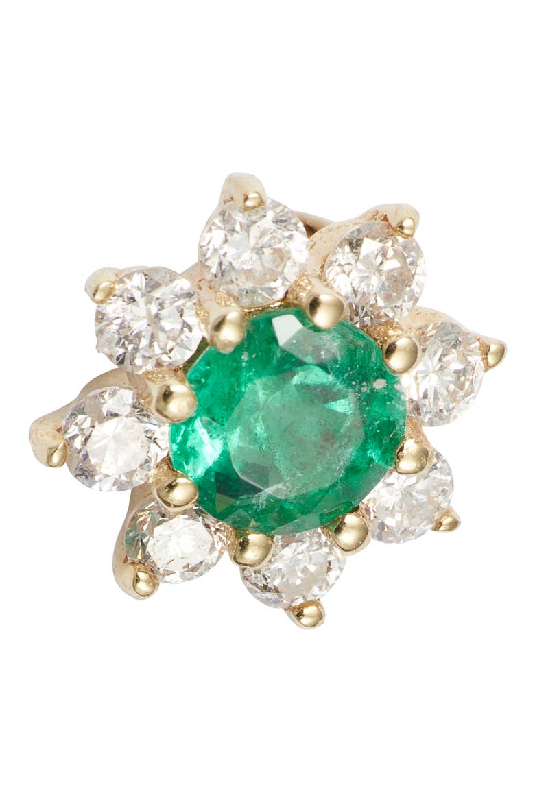 Emerald Flower Earrings, Alternate, color, YELLOW