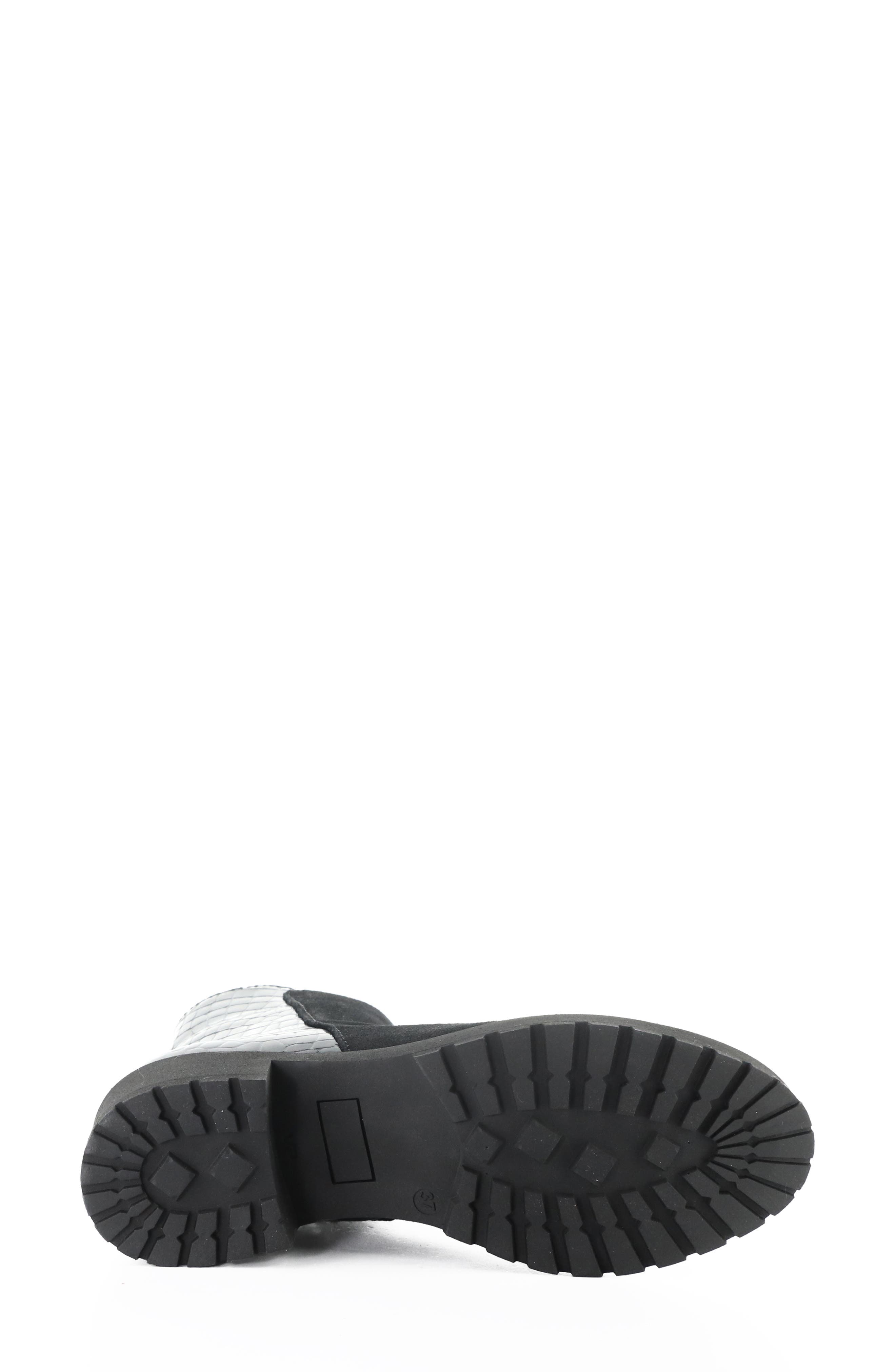 Alize Leather Bootie, Alternate, color, BLACK/ DK GREY