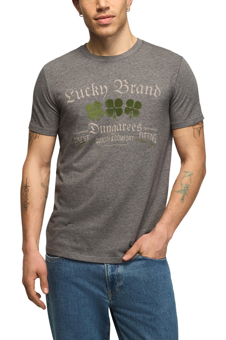 Vintage Lucky Logo Graphic T-Shirt, Main, color, JET BLACK
