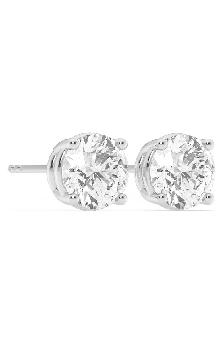 Badgley Mischka Collection 14K White Gold Lab Grown Round Diamond Stud Earrings, Alternate, color, 