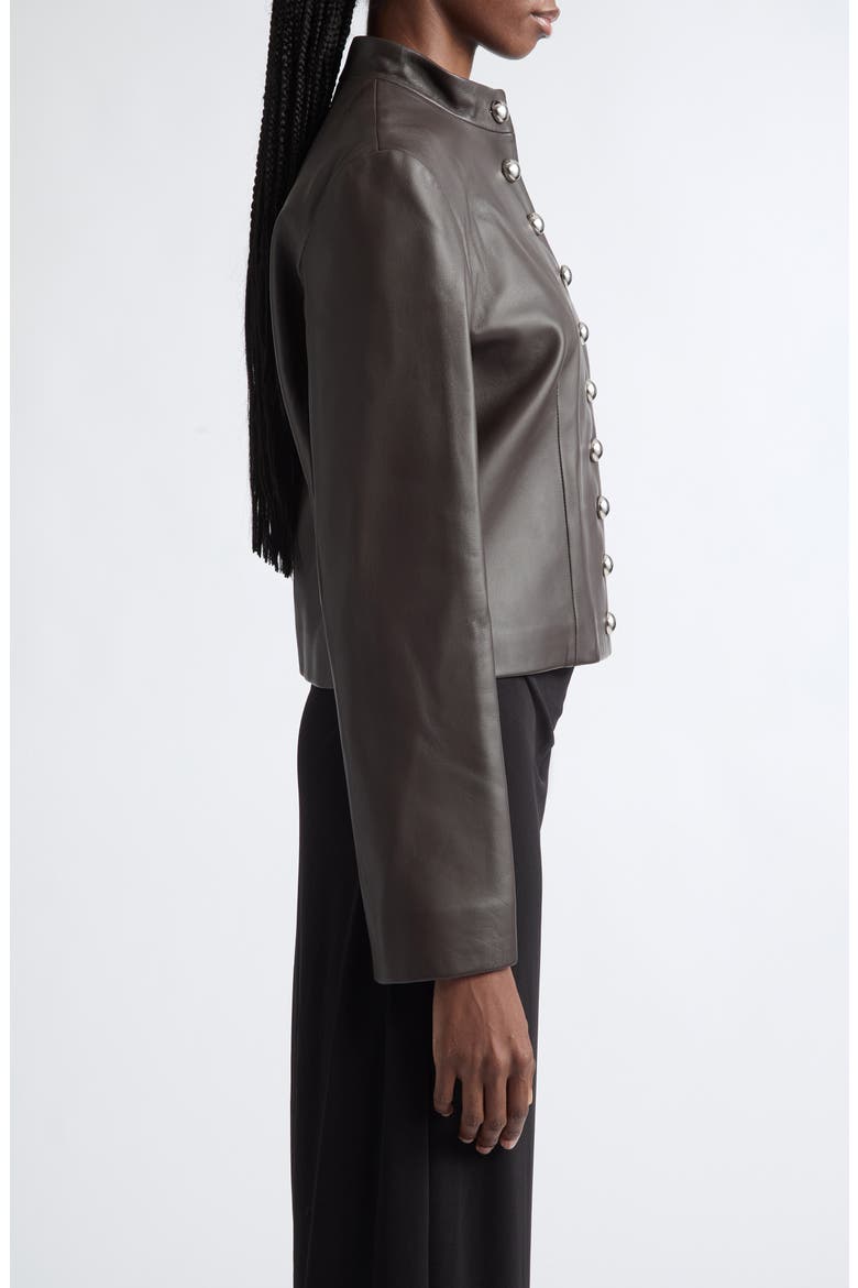 Dixon Leather Jacket, Alternate, color, FUDGE