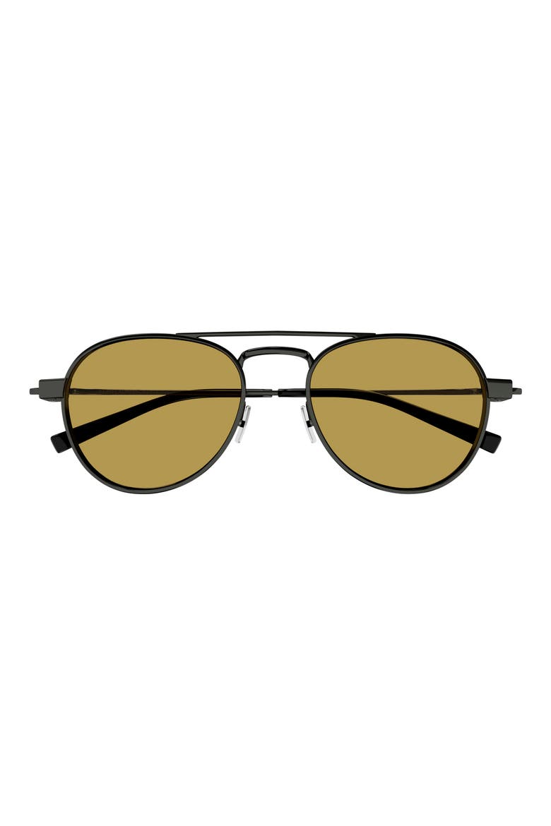 54mm Aviator Sunglasses, Main, color, RUTHENIUM