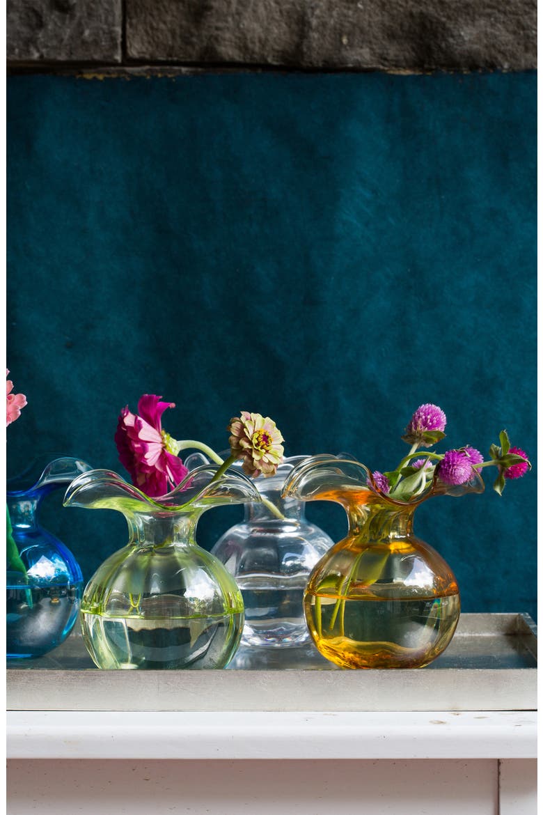 Hibiscus Bud Vase, Alternate, color, AMBER
