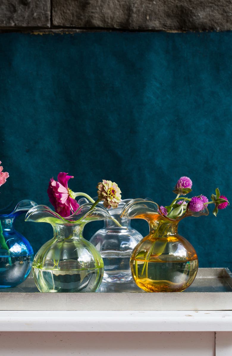 VIETRI Hibiscus Bud Vase, Alternate, color, White