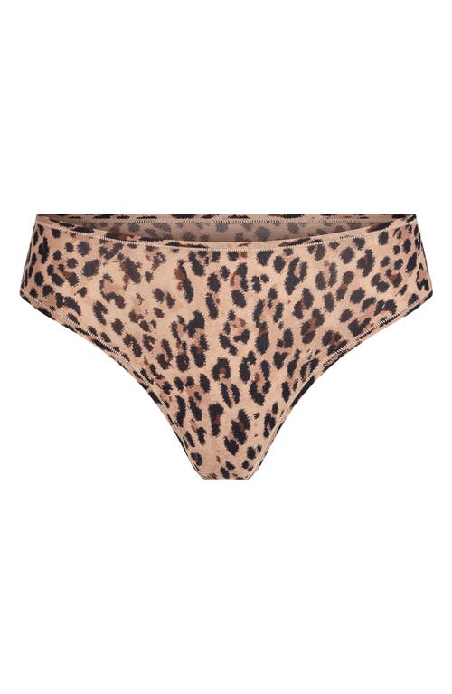 Skims Fits Everybody High-cut Cheeky Briefs In Animal Print