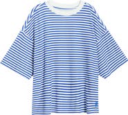 Free People FP Movement Stripe Relaxed Fit Cotton T-Shirt