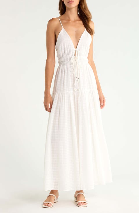 Sleeveless Tiered Cover-Up Maxi Dress