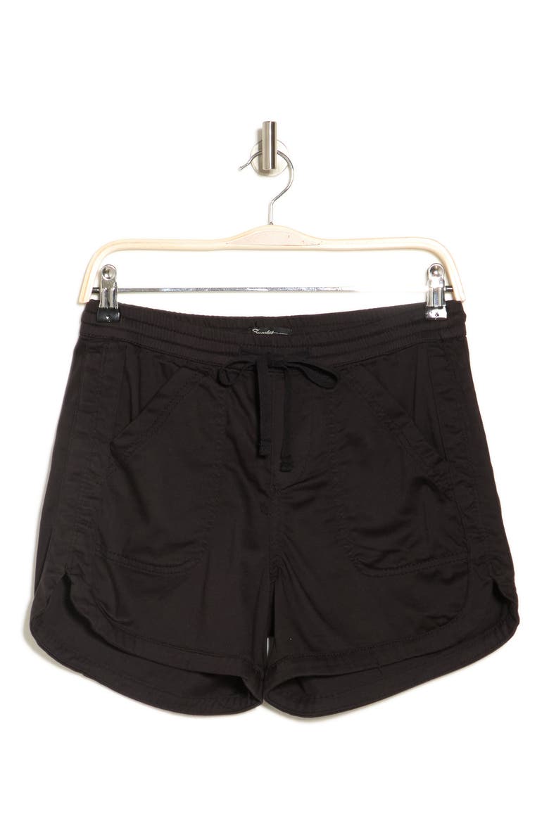 Marsha Knit Shorts, Alternate, color, BLACK