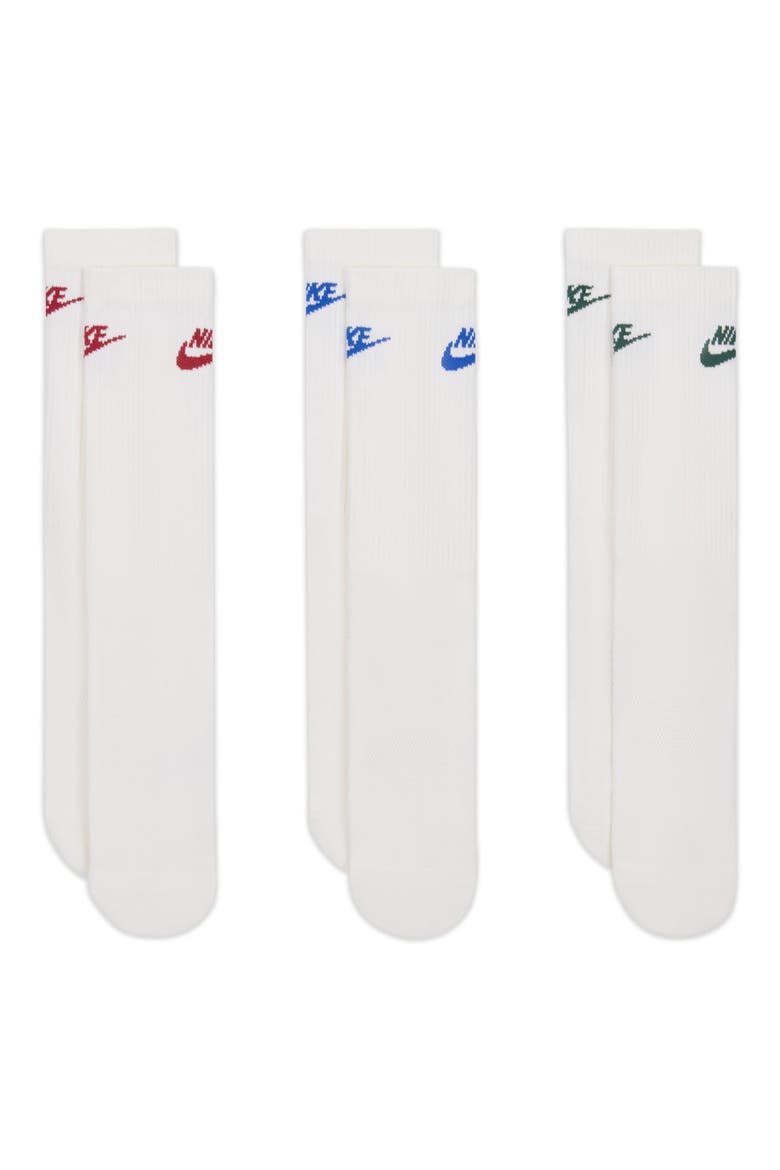 Everyday Elevated Assorted 3-Pack Dri-FIT Cotton Blend Crew Socks, Main, color, MULTI-COLOR