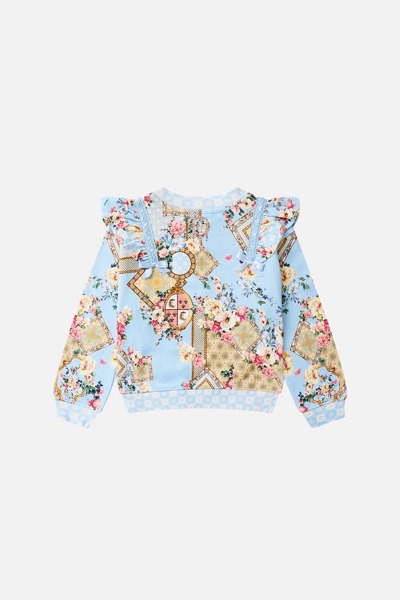 Kids Frill And Bow Jumper, Alternate, color, Sisi Society