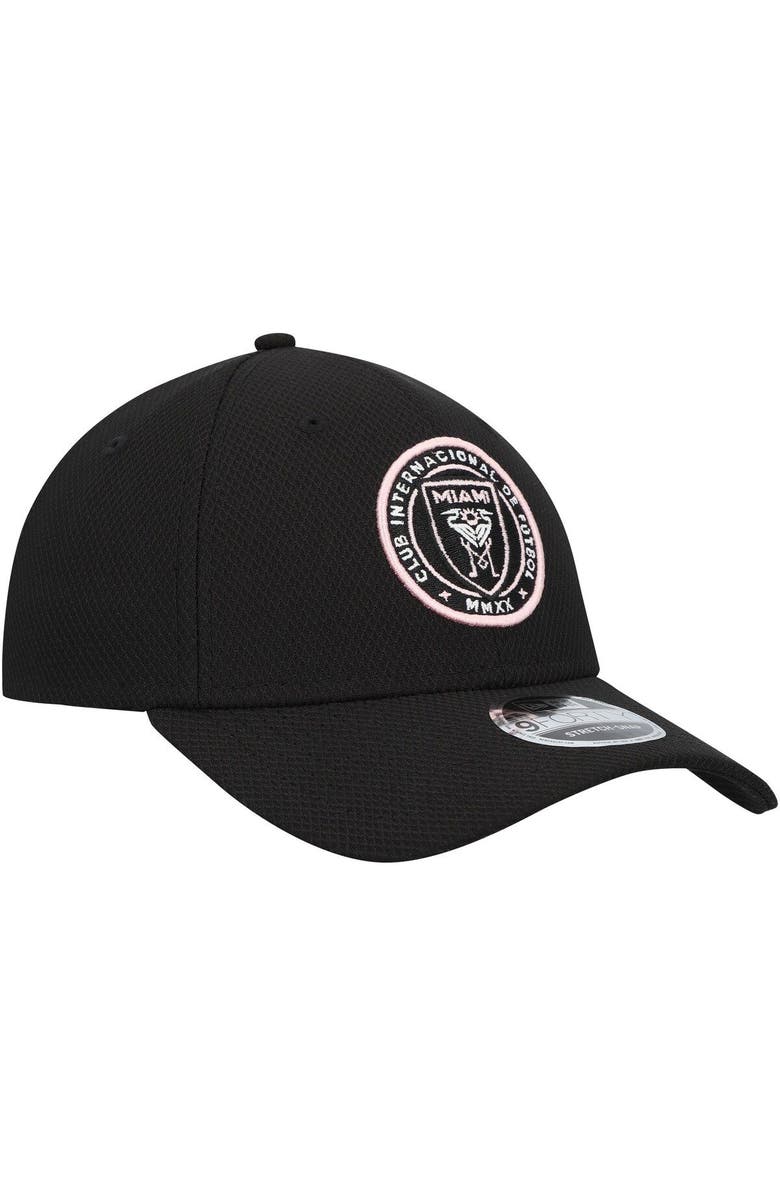 New Era Men's New Era Black Inter Miami CF Basic 9FORTY Mesh Snapback Hat, Alternate, color, 