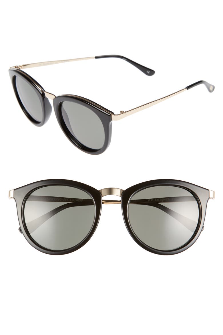 No Smirking 51mm Polarized Sunglasses, Main, color, BLACK/ GOLD