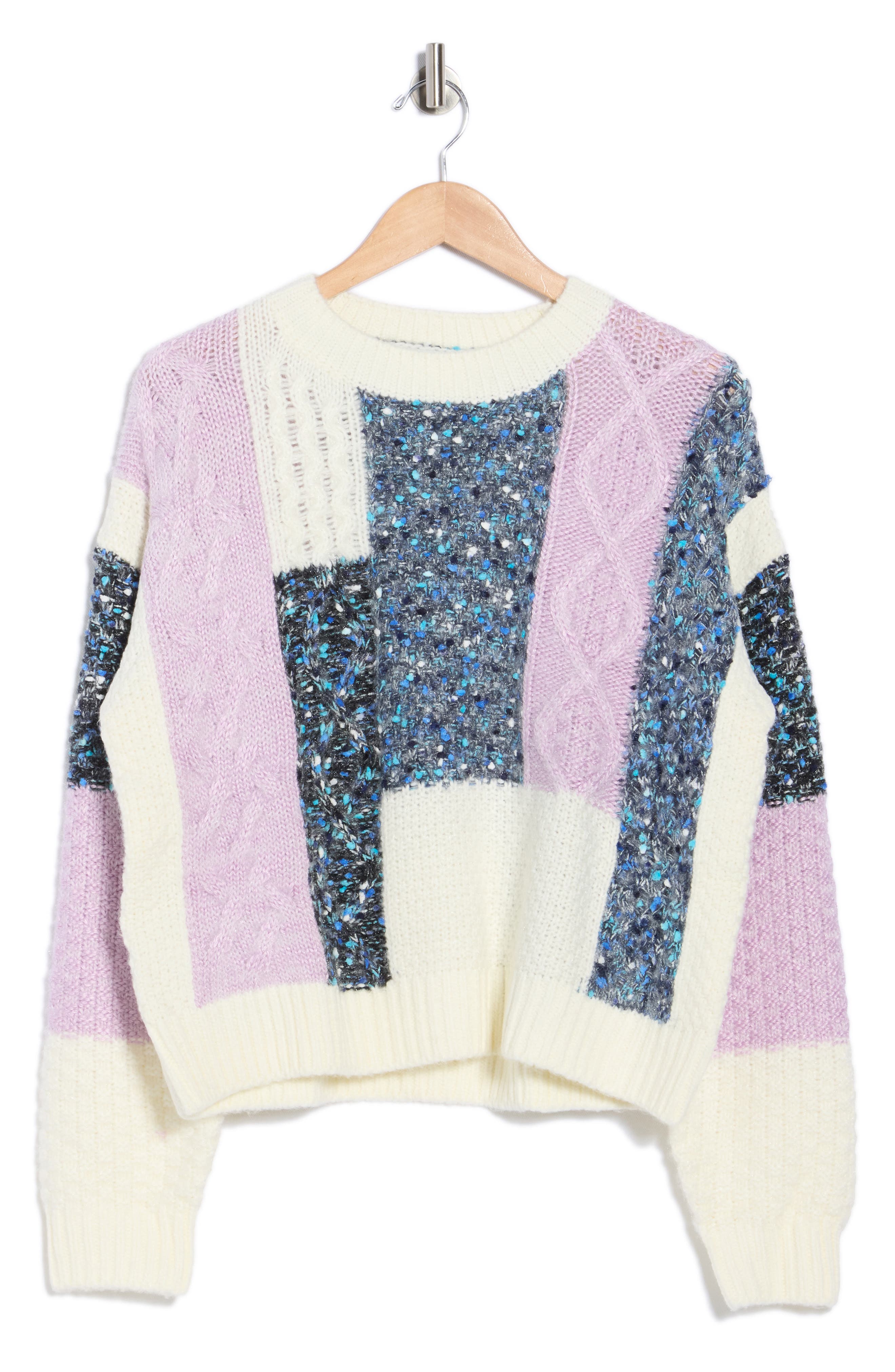 Desigual Mixed Stitch Patchwork Sweater